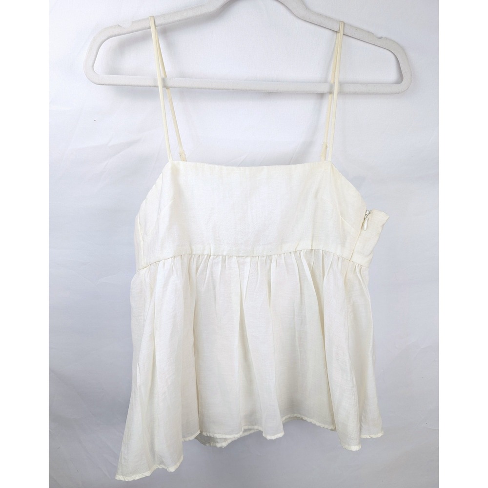 H&M Ivory/Off-White Spaghetti Strap Babydoll Camisole